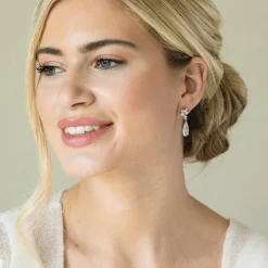 Ivory & Co Gold Prom Jewellery | Prom Earrings*Ivory and Co Harrogate Gold Crystal Teardrop Earrings