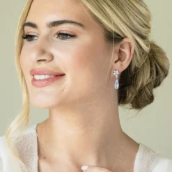 Ivory & Co Silver Prom Jewellery | Prom Earrings*Ivory and Co Harrogate Silver Crystal Teardrop Earrings
