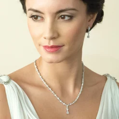 Ivory & Co Bride Gifts | Vintage Jewellery*Ivory and Co Kensington Cubic Zirconia Wedding Necklace