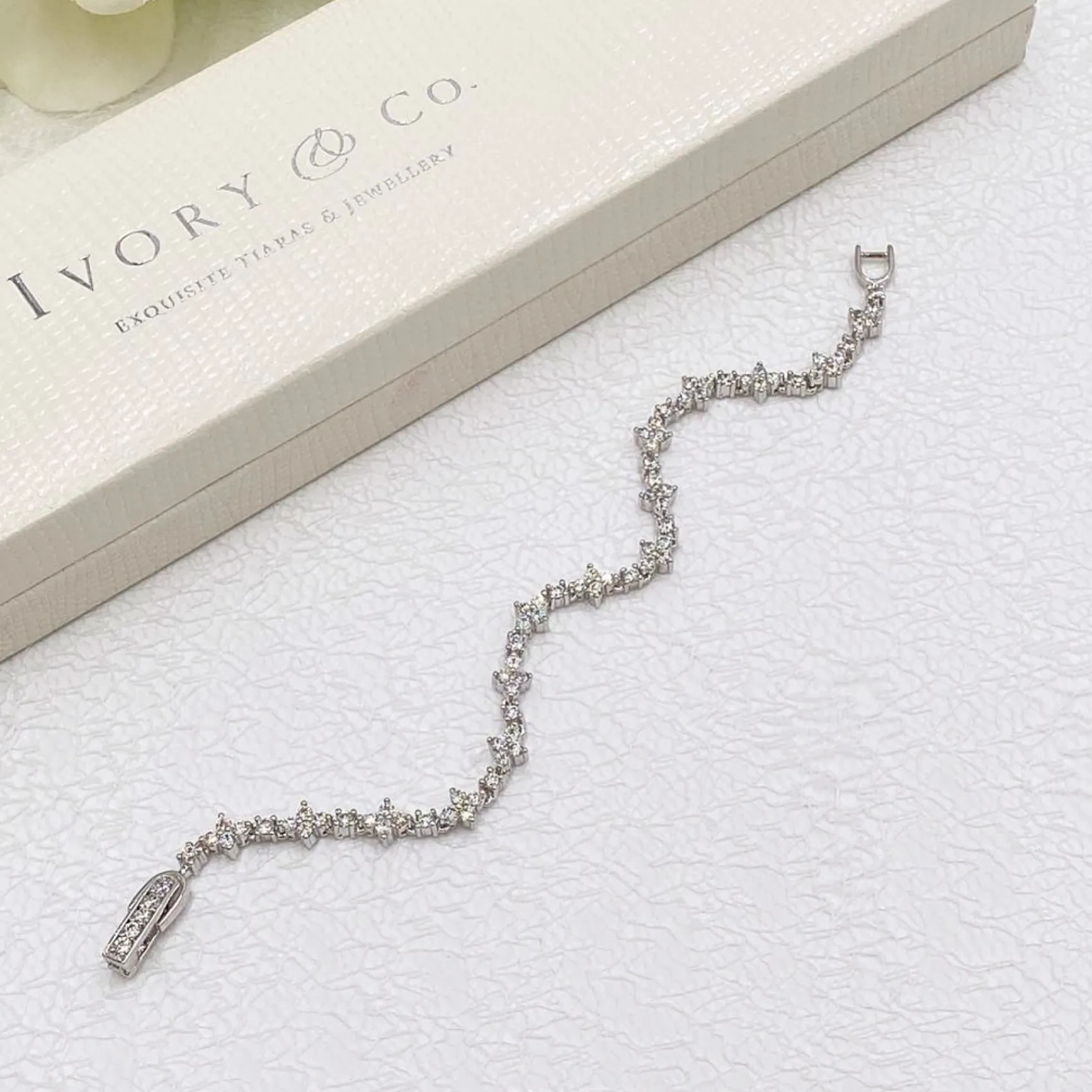 Ivory & Co Silver Prom Jewellery | Prom Bracelets*Ivory and Co Kensington Cubic Zirconia Wedding Bracelet