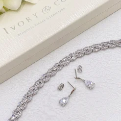 Ivory & Co Bride Gifts | Vintage Jewellery*Ivory and Co Lincoln Cubic Zirconia Wedding Bracelet