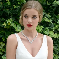 Ivory & Co Bride Gifts | Vintage Jewellery*Ivory and Co Lincoln Cubic Zirconia Wedding Necklace