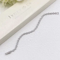 Ivory & Co Silver Prom Jewellery | Prom Bracelets*Ivory and Co Manhattan Cubic Zirconia Wedding Bracelet