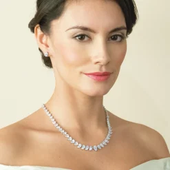 Ivory & Co Bride Gifts | Vintage Jewellery*Ivory and Co Manhattan Cubic Zirconia Wedding Necklace