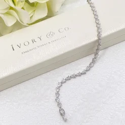 Ivory & Co Silver Prom Jewellery | Prom Bracelets*Ivory and Co Manhattan Cubic Zirconia Wedding Bracelet