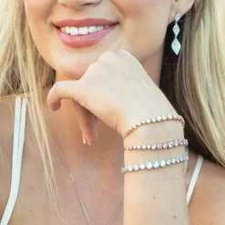 Ivory & Co Silver Prom Jewellery | Prom Bracelets*Ivory and Co Marseille Silver Graduating Crystal Toggle Bracelet