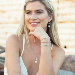 Ivory & Co Silver Prom Jewellery | Prom Bracelets*Ivory and Co Marseille Silver Graduating Crystal Toggle Bracelet
