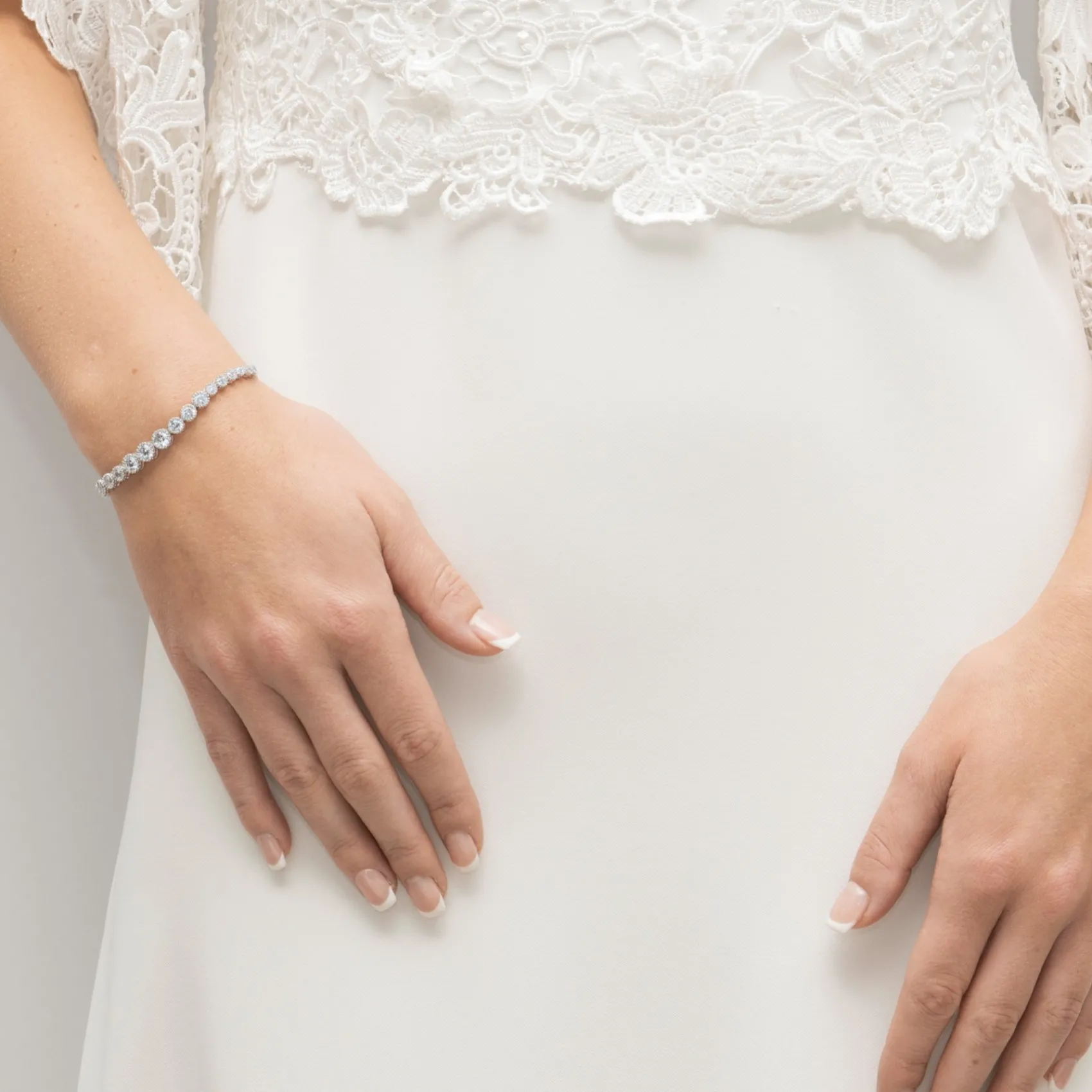 Ivory & Co Silver Prom Jewellery | Prom Bracelets*Ivory and Co Marseille Silver Graduating Crystal Toggle Bracelet