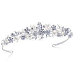 Ivory & Co Pearl Hair Accessories | Silver Hair Accessories*Ivory and Co Melody Floral Pearl and Crystal Bridal Tiara