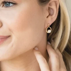 Ivory & Co Bridesmaid Gifts | Pearl Jewellery*Ivory and Co Memphis Gold Hanging Pearl Earrings