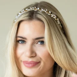 Ivory & Co Prom Headbands & Tiaras | Crystal Hair Accessories*Ivory and Co Moonshine Gold Pearl and Crystal Headband
