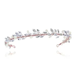 Ivory & Co Prom Headbands & Tiaras | Crystal Hair Accessories*Ivory and Co Moonshine Rose Gold Pearl and Crystal Headband