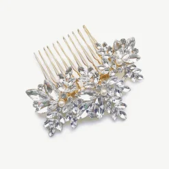 Ivory & Co Prom Hair Clips & Combs | Crystal Hair Accessories*Ivory and Co Moonstar Gold Sparkling Crystal and Pearl Hair Comb