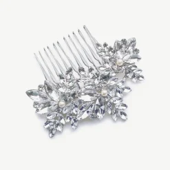Ivory & Co Prom Hair Clips & Combs | Crystal Hair Accessories*Ivory and Co Moonstar Silver Sparkling Crystal and Pearl Hair Comb