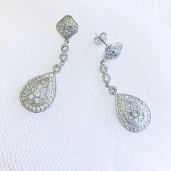 Ivory & Co Silver Prom Jewellery | Prom Earrings*Ivory and Co Moonstruck Crystal Wedding Earrings