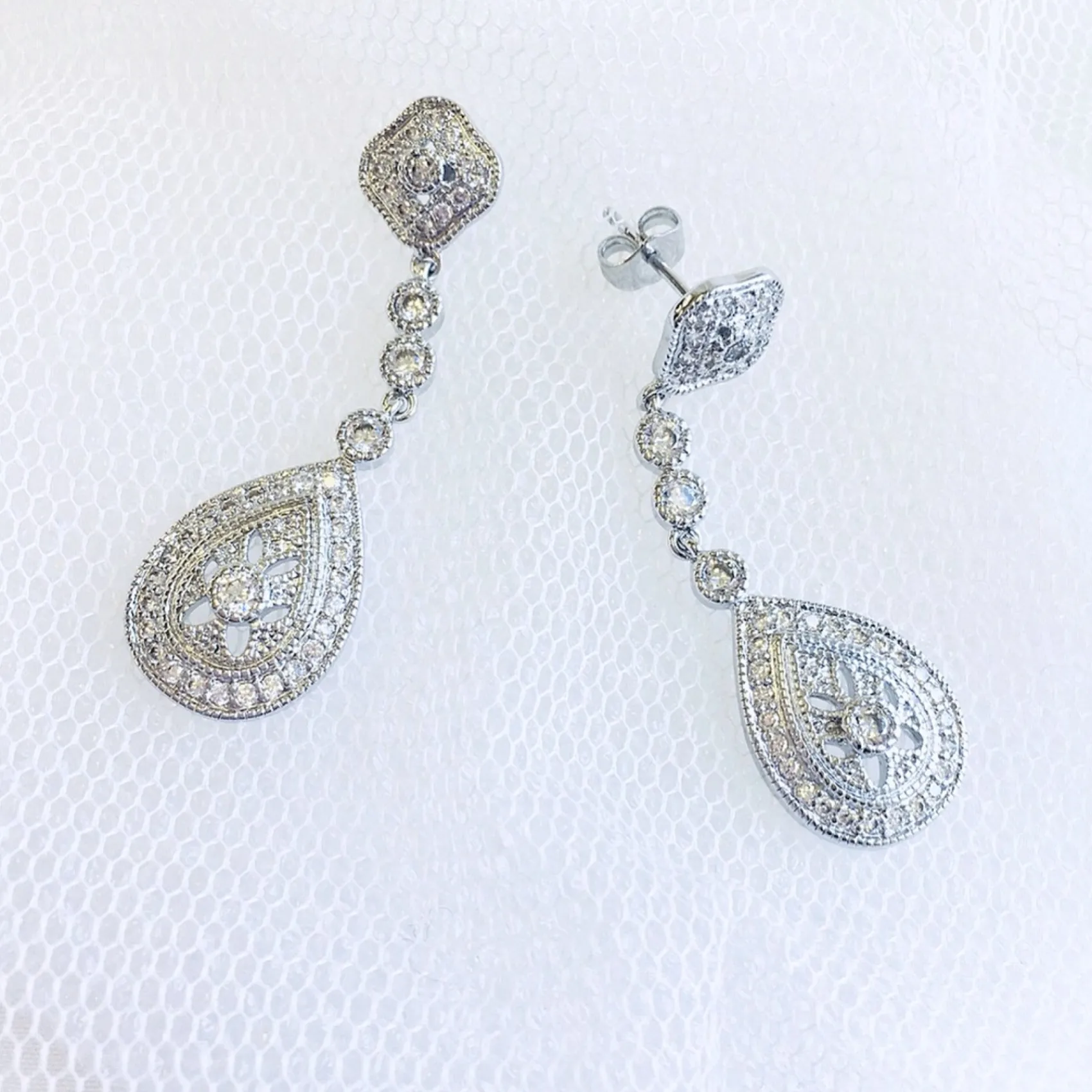 Ivory & Co Silver Prom Jewellery | Prom Earrings*Ivory and Co Moonstruck Crystal Wedding Earrings