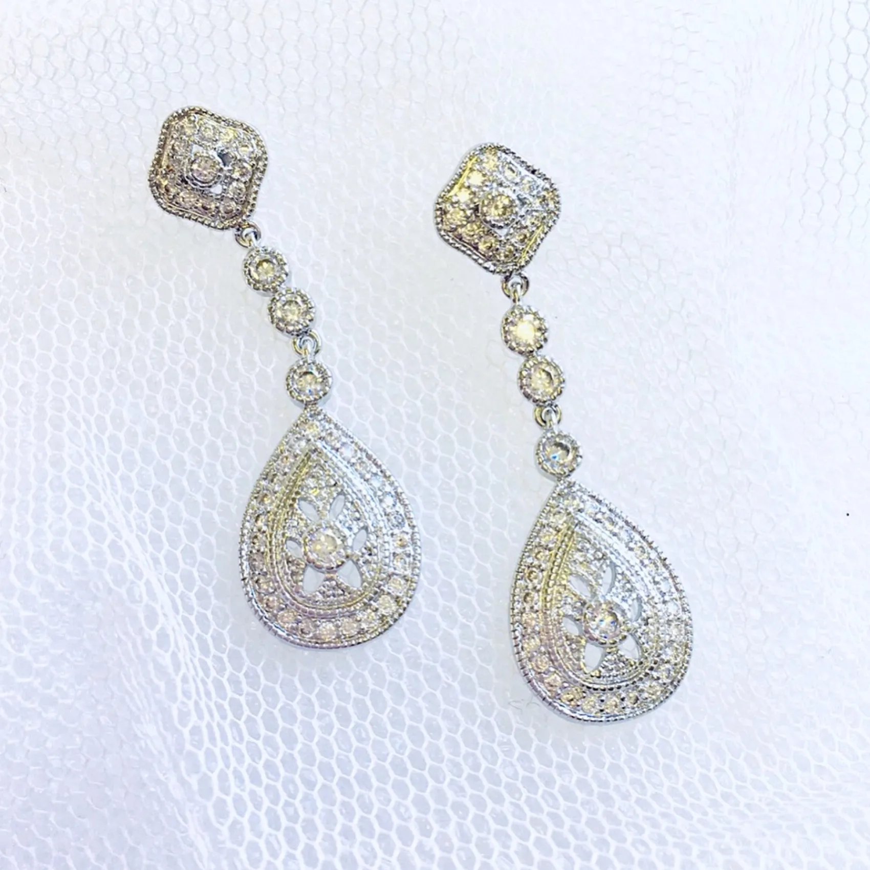 Ivory & Co Silver Prom Jewellery | Prom Earrings*Ivory and Co Moonstruck Crystal Wedding Earrings