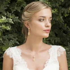 Ivory & Co Gold Prom Jewellery | Prom Earrings*Ivory and Co Moonstruck Gold Crystal Wedding Earrings