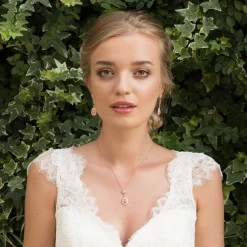 Ivory & Co Bride Gifts | Vintage Jewellery*Ivory and Co Moonstruck Rose Gold Crystal Wedding Earrings