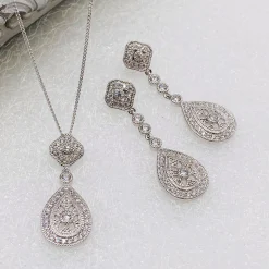 Ivory & Co Silver Prom Jewellery | Prom Jewellery Sets*Ivory and Co Moonstruck Silver Crystal Bridal Jewellery Set