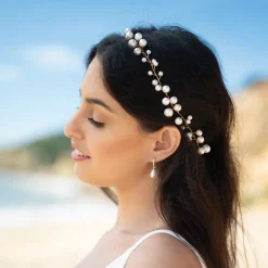 Ivory & Co Pearl Hair Accessories | Gold Hair Accessories*Ivory and Co Ocean Dream Gold Pearl Hair Vine