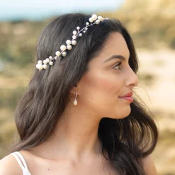 Ivory & Co Pearl Hair Accessories | Silver Hair Accessories*Ivory and Co Ocean Dream Silver Pearl Hair Vine