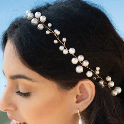 Ivory & Co Pearl Hair Accessories | Gold Hair Accessories*Ivory and Co Ocean Dream Gold Pearl Hair Vine
