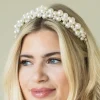 Ivory & Co Bride Gifts | Pearl Hair Accessories*Ivory and Co Odyssey Statement Pearl Cluster Bridal Headband Ivory/ Silver