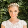 Ivory & Co Gold Hair Accessories | Wedding Side Tiaras*Ivory and Co Olympia Gold Enamelled Flowers and Leaves Side Headpiece