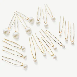 Ivory & Co Pearl Hair Accessories | Gold Hair Accessories*Ivory and Co Pearl Gold Multi Hair Pin Set