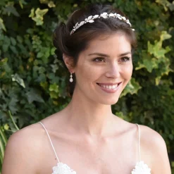 Ivory & Co Pearl Hair Accessories | Rose Gold Hair Accessories*Ivory and Co Pearl Mist Rose Gold Enamelled Leaves Headband