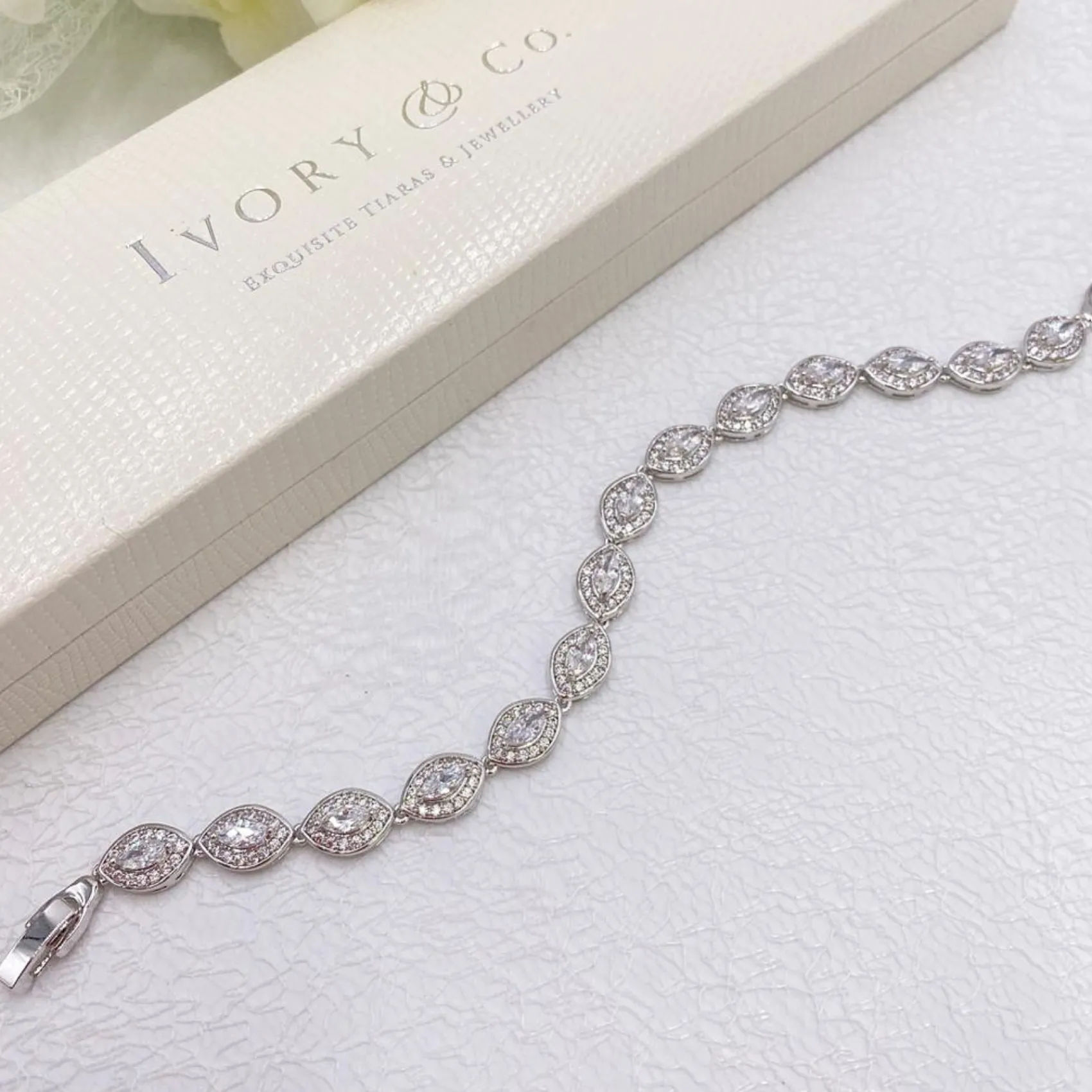 Ivory & Co Silver Prom Jewellery | Prom Bracelets*Ivory and Co Promise Cubic Zirconia Wedding Bracelet