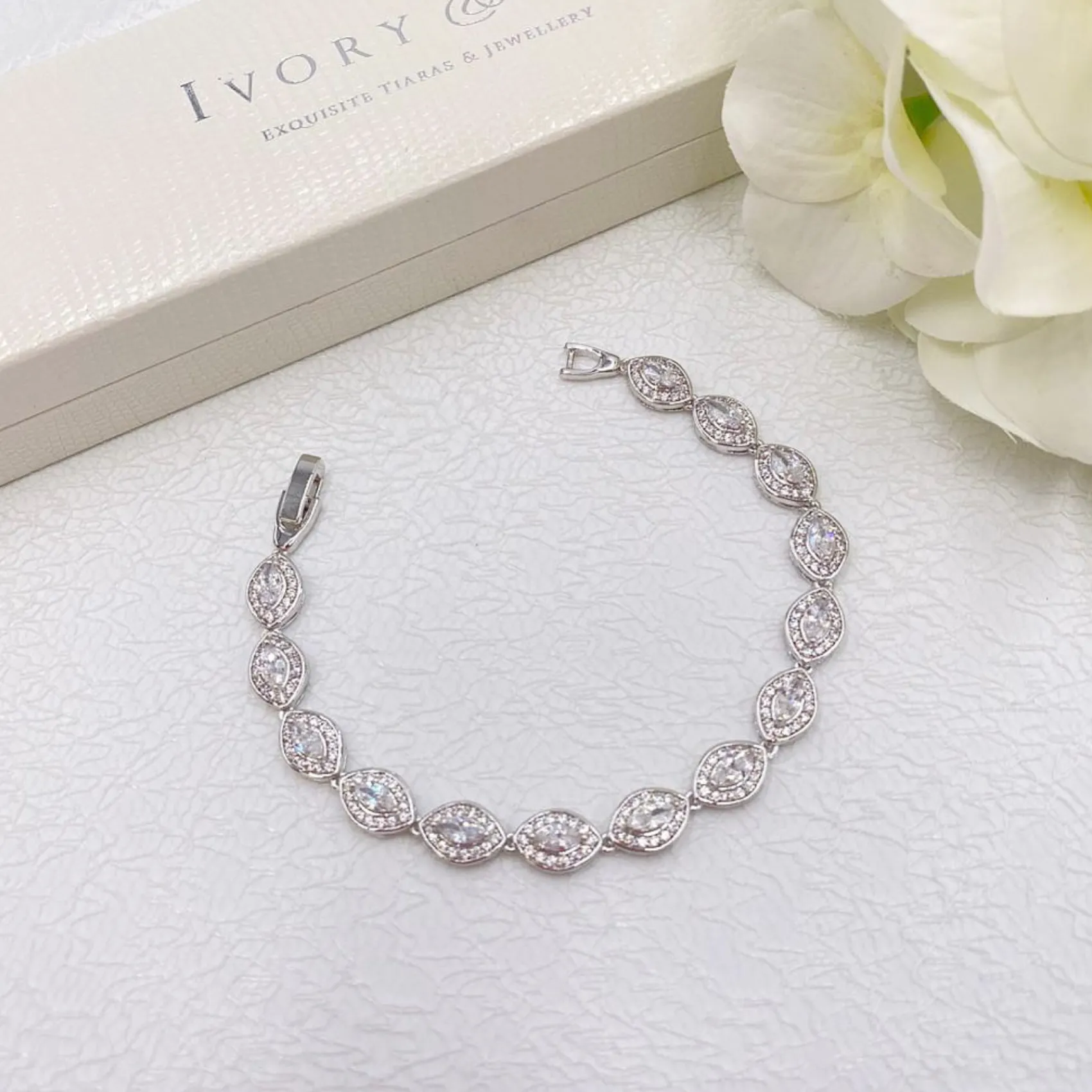 Ivory & Co Silver Prom Jewellery | Prom Bracelets*Ivory and Co Promise Cubic Zirconia Wedding Bracelet