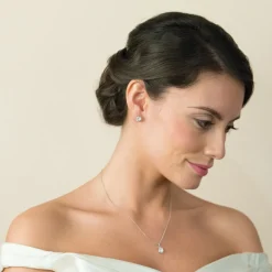 Ivory & Co Silver Prom Jewellery | Prom Necklaces*Ivory and Co Rapture Cubic Zirconia Pendant Necklace