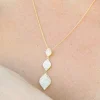 Ivory & Co Gold Prom Jewellery | Prom Necklaces*Ivory and Co Rochelle Gold Crystal Pave Triple Drop Pendant