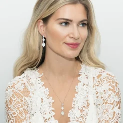 Ivory & Co Prom Earrings | Crystal Jewellery*Ivory and Co Rochelle Rose Gold Crystal Pave Triple Drop Earrings
