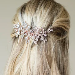 Ivory & Co Prom Hair Clips & Combs | Vintage Headpieces*Ivory and Co Rose Gold Crystal Encrusted Sparkling Hair Comb