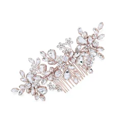 Ivory & Co Prom Hair Clips & Combs | Vintage Headpieces*Ivory and Co Rose Gold Crystal Encrusted Sparkling Hair Comb