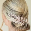 Ivory & Co Pearl Hair Accessories | Rose Gold Hair Accessories*Ivory and Co Rose Gold Seaspray Pearl Cluster Bridal Hair Comb