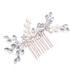 Ivory & Co Bridesmaid Gifts | Bride Gifts*Ivory and Co Rose Gold Shimmer Dainty Crystal and Pearl Hair Comb