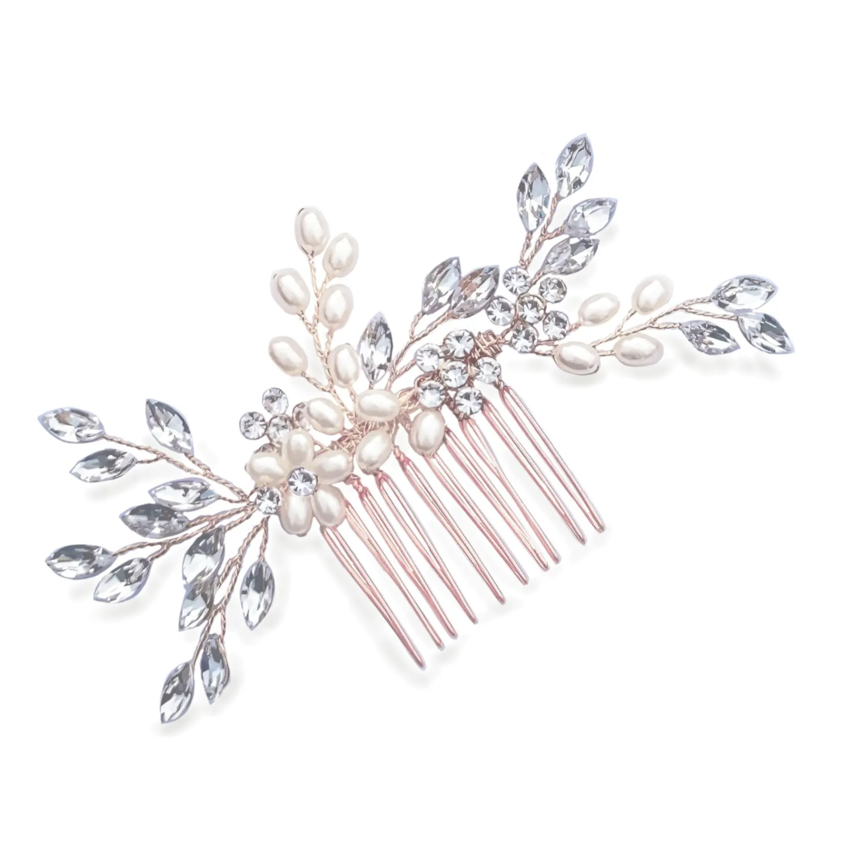 Ivory & Co Bridesmaid Gifts | Bride Gifts*Ivory and Co Rose Gold Shimmer Dainty Crystal and Pearl Hair Comb