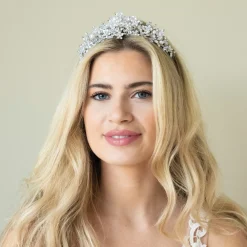 Ivory & Co Crystal Hair Accessories | Silver Hair Accessories*Ivory and Co Samira Crystal and Pearl Floral Bridal Tiara Ivory/ Silver