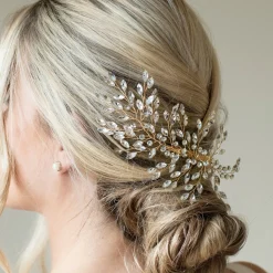 Ivory & Co Prom Hair Clips & Combs | Crystal Hair Accessories*Ivory and Co Serenade Gold Statement Crystal Spray Wedding Hair Clip