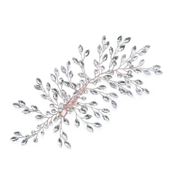 Ivory & Co Prom Hair Clips & Combs | Crystal Hair Accessories*Ivory and Co Serenade Rose Gold Statement Crystal Spray Hair Clip