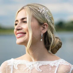 Ivory & Co Bridesmaid Gifts | Bride Gifts*Ivory and Co Silver Shimmer Dainty Crystal and Pearl Hair Comb