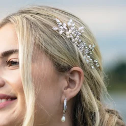 Ivory & Co Bridesmaid Gifts | Bride Gifts*Ivory and Co Silver Shimmer Dainty Crystal and Pearl Hair Comb