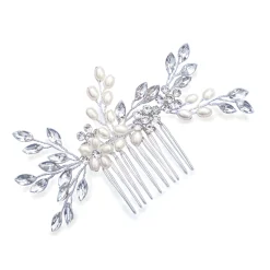 Ivory & Co Bridesmaid Gifts | Bride Gifts*Ivory and Co Silver Shimmer Dainty Crystal and Pearl Hair Comb