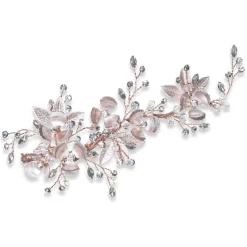 Ivory & Co Rose Gold Hair Accessories | Wedding Hair Pins & Hair Clips*Ivory and Co Siren Rose Gold Enamelled Floral Bridal Hair Clip