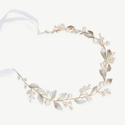 Ivory & Co Pearl Hair Accessories | Gold Hair Accessories*Ivory and Co Skylark Gold Leaves and Pearl Hair Vine
