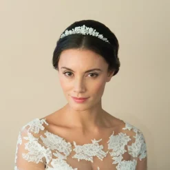 Ivory & Co Pearl Hair Accessories | Silver Hair Accessories*Ivory and Co Sophie Floral Pearl and Crystal Wedding Tiara